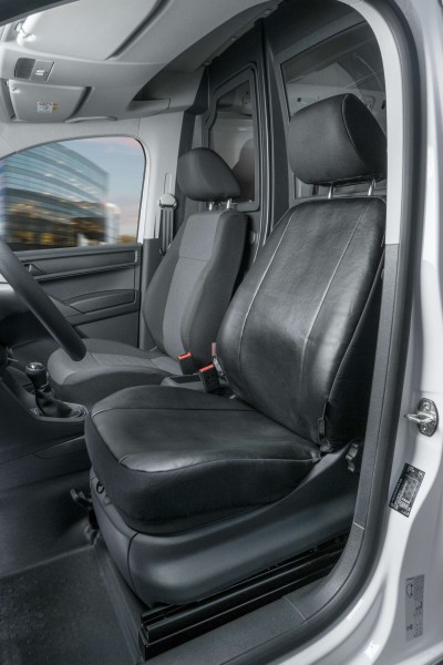Passform Sitzbezüge für VW Caddy, passgenauer Kunstleder Sitzbezug Einzelsitz vorn, Fahrer oder Beifahrer, ab Bj. 02/2004