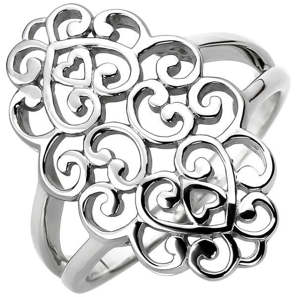 Damen Silberring breit 25 mm, Silber Ring ohne Stein 925er Silber, ca. 5,2 Gramm