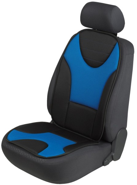 extra weicher Universal Auto Sitzaufleger Grafis blau, hohes Rückenteil, 9 mm Schaumstoff, waschbar, PKW Sitzschoner