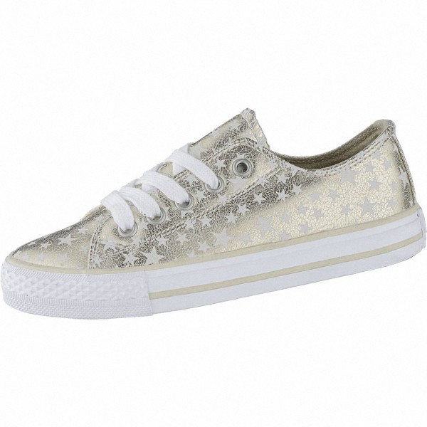 Canadians coole Mädchen Glamour Synthetik Sneakers Low rosegold, weiches Fußbett