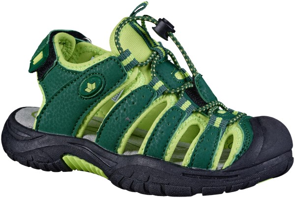 Lico Nimbo,praktische Jungen Synthetik Sandalen in grün, gepolstertes Fußbett, Schnellschnürsystem