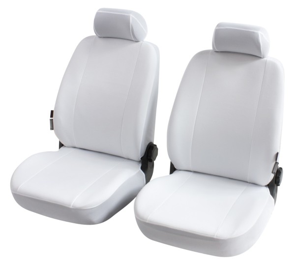 Universal Polyester Auto Sitzbezüge Nerja weiss 2 Vordersitzbezüge, 30 Grad waschbar, auch für Seiten Airbags