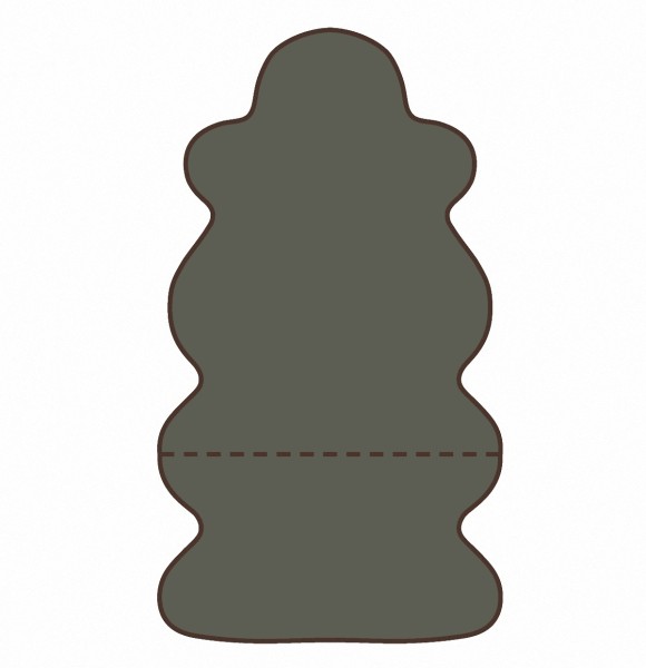 australische Lammfelle aus 1,5 Fellen dunkelgrün gefärbt, vollwollig, 30 Grad waschbar, ca. 140x68 cm, Haarlänge ca. 70 mm
