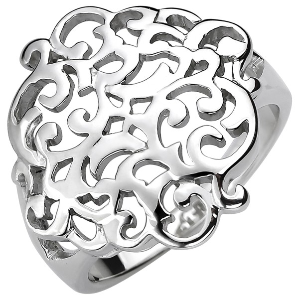Damen Silberring breit 19 mm, Silber Ring ohne Stein 925er Silber, ca. 4,3 Gramm