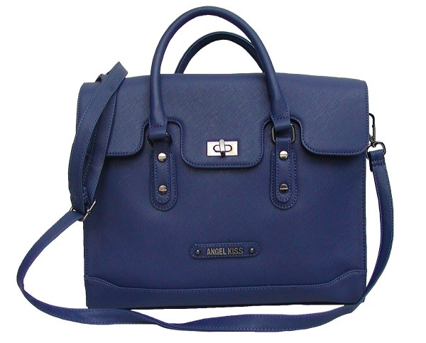 Angel kiss AK5993 blue modische Tasche Kelly Bag Style, Shopper, 3 Hauptfächer, langer Trageriemen, 34x30x11 cm