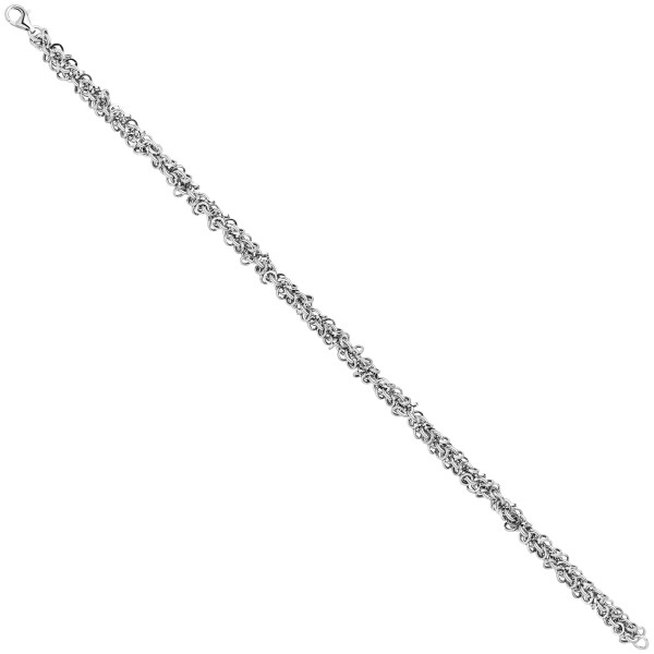 Fußkettchen 26 cm, Fußkette 925er Sterling Silber rhodiniert, Gewicht ca. 17,6 Gramm