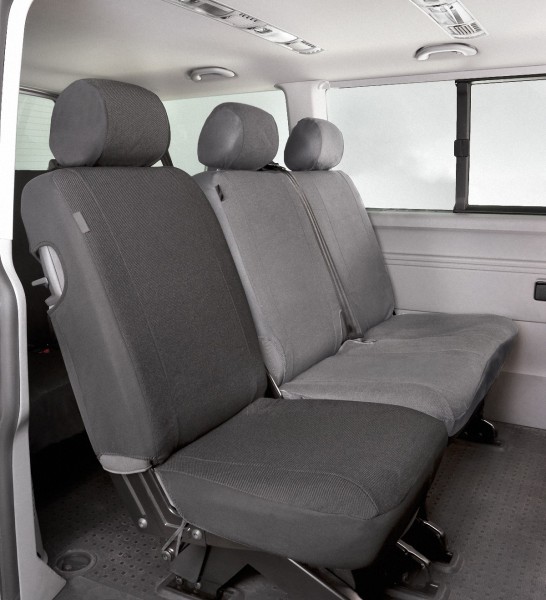 Passform Sitzbezüge für Transporter VW T6, passgenauer Stoff Sitzbezug Einzelsitz hinten, ab Bj. 07/2015