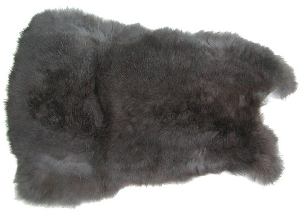 Kaninchenfelle grau naturfarben, ca. 28x30 cm, Felle vom Kaninchen mit seidigem Haar