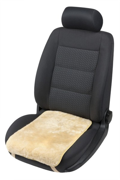 weiches Lammfell Auto Sitzkissen Molly beige, Lammfell Sitzauflage, ca.  55x36 cm