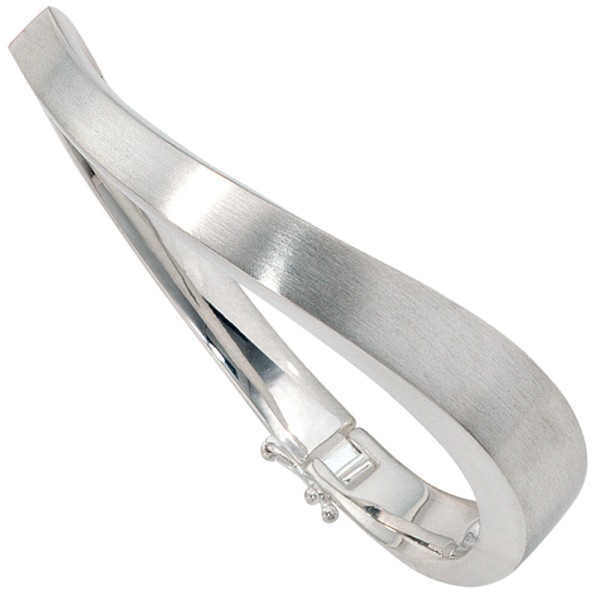 Silberarmreif, Armband 925er Sterling Silber mattiert, innen ca. 50x60 mm, Gewicht ca. 40,3 Gramm