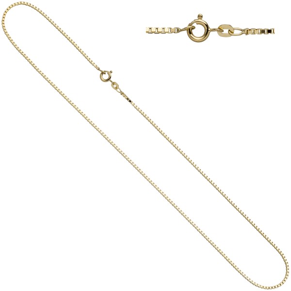 Goldkette 50 cm, 1,5 mm, Venezianerkette 333er Gelbgold, Federring, Gewicht ca. 6,0 Gramm