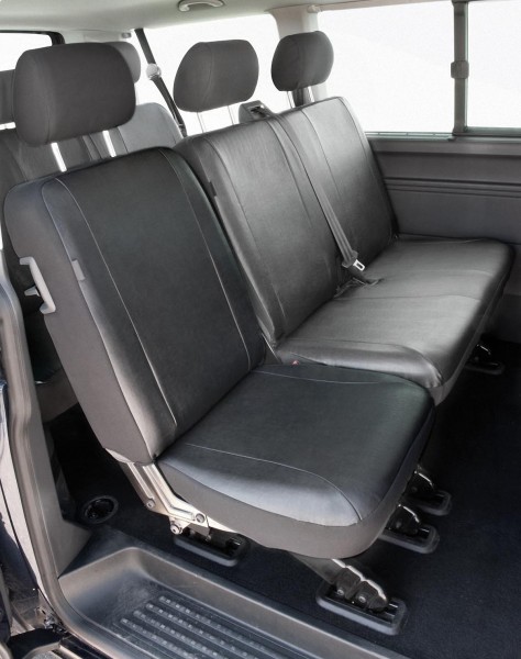 Passform Sitzbezüge für VW T5, passgenauer Kunstleder Sitzbezug Einzelsitz hinten, waschbar, Bj. 04/2003-06/2015