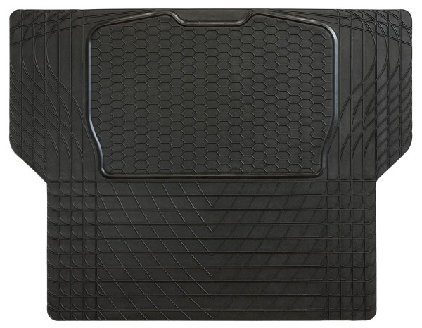 wasserfeste Kofferraum Schutz Matte Nitrilkautschuk schwarz 140x108 cm mit Schutzrillen, zuschneidbar