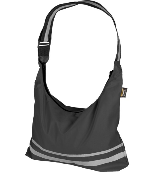 Safety Maker faltbarer Bike + Shopping Bag reflektierend schwarz, sichtbar bis 100 m, integrierte Tasche, verstellbarer Gurt