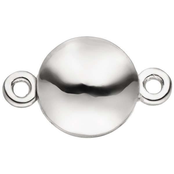 Verschluss für Perlenketten, Magnetschließe, Kettenschließe 925er Silber, DM 11 mm, 3,8 Gramm