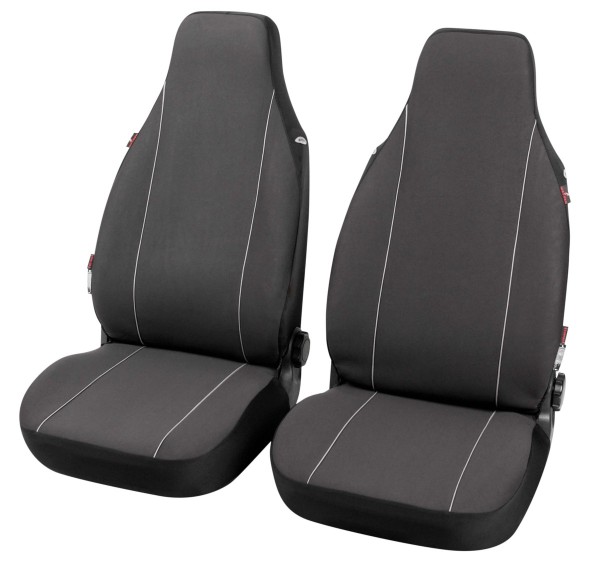 Serie Modulo Polyester Autositzbezug 2 Vordersitzbezüge Highback schwarz mit integriertem Kopfstützenbezug