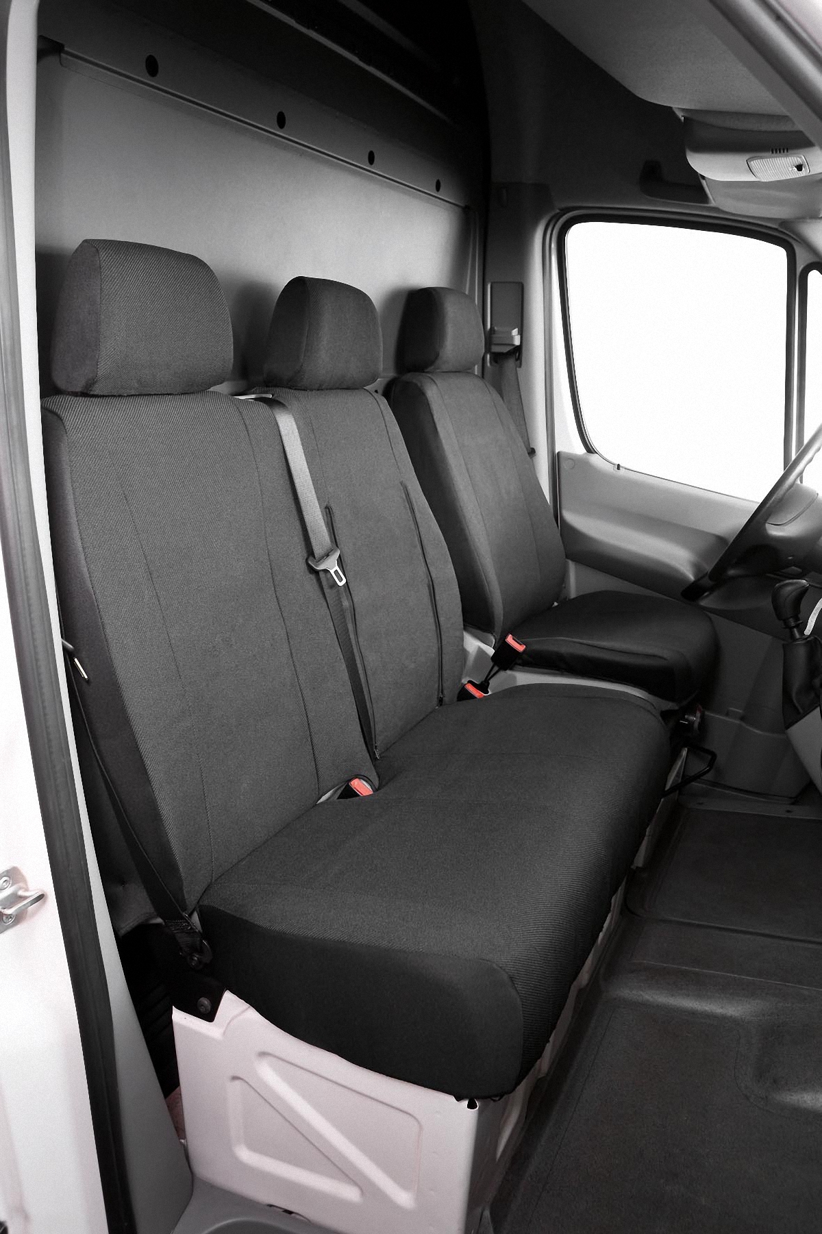 Passform Transporter Sitzbezüge für Ford Transit, passgenauer Stoff  Sitzbezug Einzelsitz+Doppelbank, Bj. 08/2000-04/2014