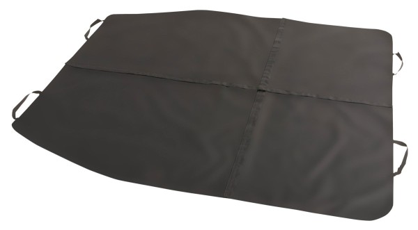 Polyester Auto Multi Funktions Decke schwarz 4-teilig mit Klett, 16 verschiedene Möglichkeiten, 155x140 cm, PKW Schondecke