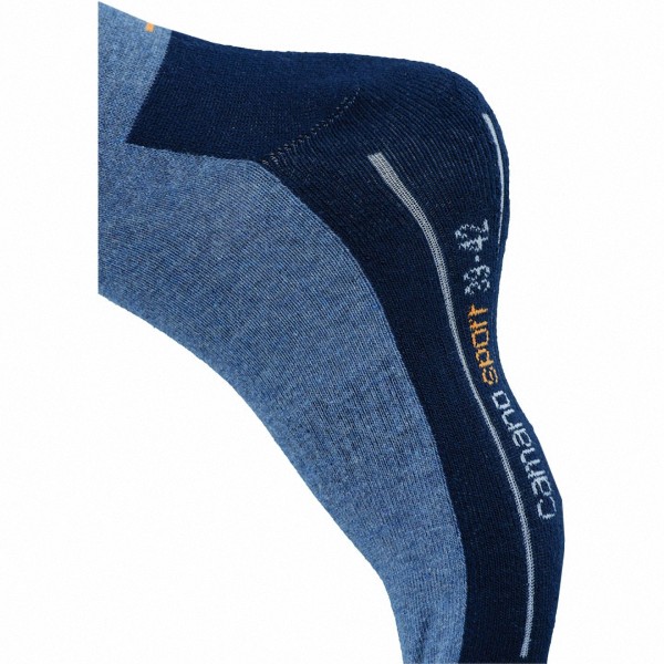 Camano 2er Pack Damen, Herren Sport Socken blau, Bund ohne Gummidruck