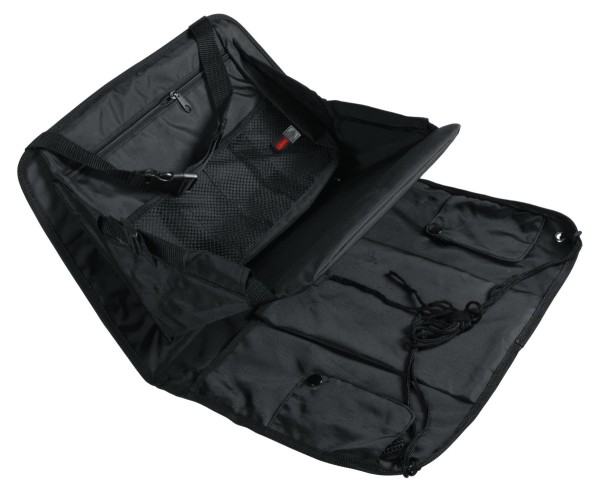 LAMPA praktischer Nylon Rücksitz Organizer mit herunterklappbarer Ablagefläche schwarz, Rücksitz Tasche, Rückenlehnentasche