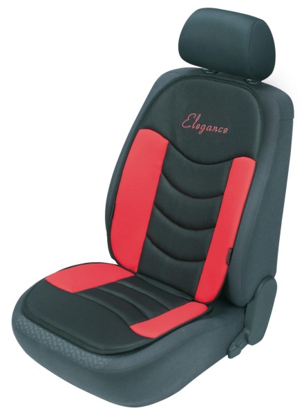 ergonomische Universal Polyester Auto Sitzauflage Gerini rot, hohes Rückenteil, weich gepolstert, waschbar, alle PKW