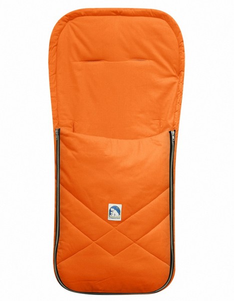 Baby Sommer Fußsack mit Baumwolle orange, waschbar, für Kinderwagen, Buggy, ca. 94x42 cm