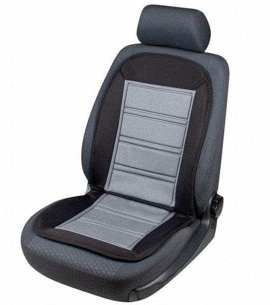 Beheizbare Sitzauflage schwarz grau mit Thermostat, Auto Sitz