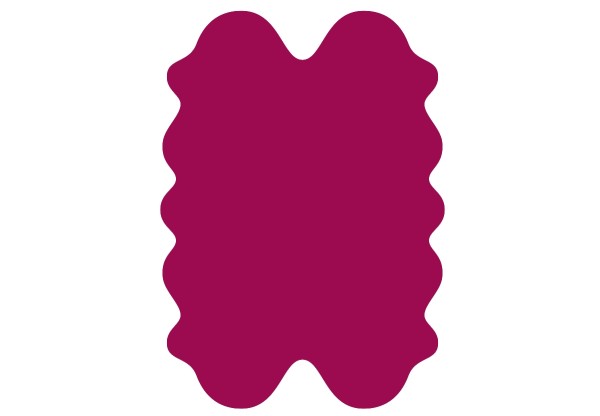 exklusive Lammfell Fellteppiche pink gefärbt, 4 Einzelfelle, waschbar, Haarlänge ca. 70 mm, ca. 185x125 cm