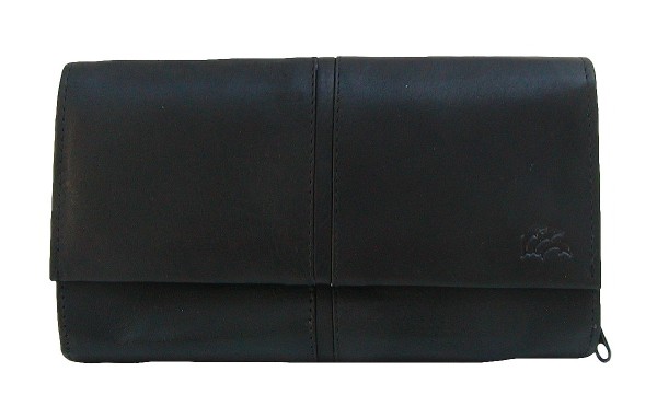 Dolphin exklusive große Damen Leder Börse schwarz, 9xCC, 3 Scheinfächer, RV-Münzfach, ca. 18x10,5 cm