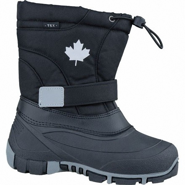 Canadians Mädchen und Jungen Winter Synthetik Tex Boots black, Warmfutter, weiches Fußbett