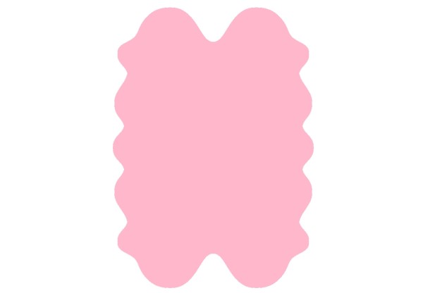 exklusive Lammfell Fellteppiche rosa gefärbt, 4 Einzelfelle, waschbar, Haarlänge ca. 70 mm, ca. 185x125 cm