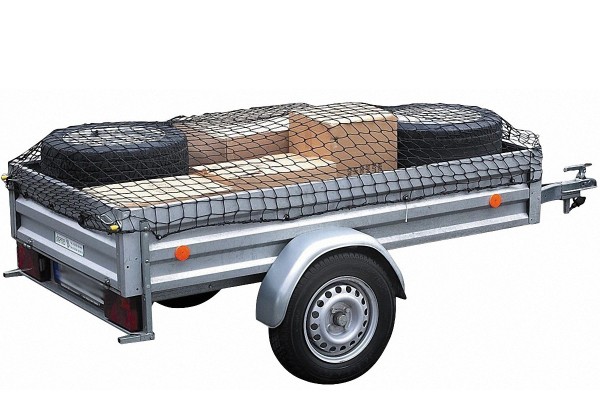 großes elastisches Transportnetz für Anhänger 200x300 cm, Maschenweite 4,5 cm, Transportsicherung, Gepäcknetz