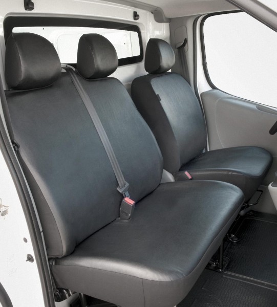 Passform Sitzbezüge für VW T6, passgenauer Kunstleder Sitzbezug Doppelbank  vo