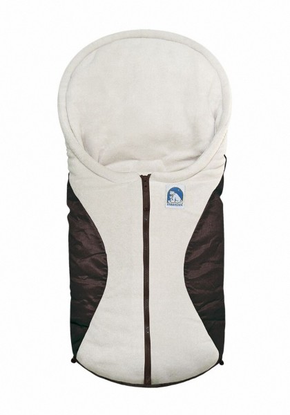 molliger Baby Winter Fleece Fußsack moccabraun, für Tragschalen, Autositze, ca. 79x39 cm, warm wattiert