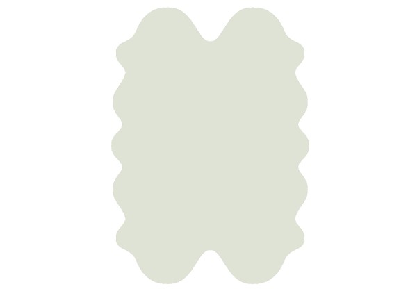 exklusive Lammfell Fellteppiche weiß gefärbt, 4 Einzelfelle, waschbar, Haarlänge ca. 70 mm, ca. 185x125 cm