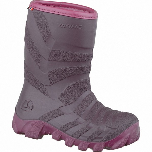 Viking Ultra 2.0 Mädchen PU Thermo Boots plum, Wolle/Polyester-Futter, warmes Fußbett, bis -20 Grad