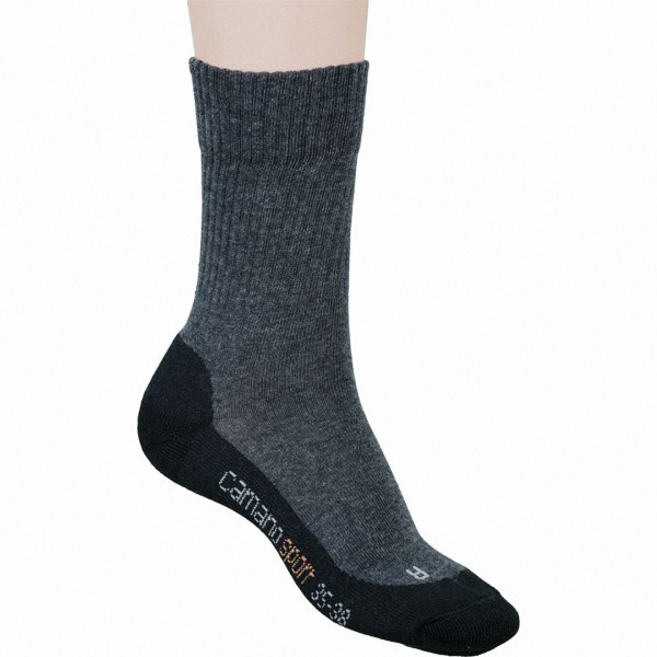 Camano Children Sport Socks NOS anthrazit, 2er Pack Socken, Komfortbund ohne Gummidruck