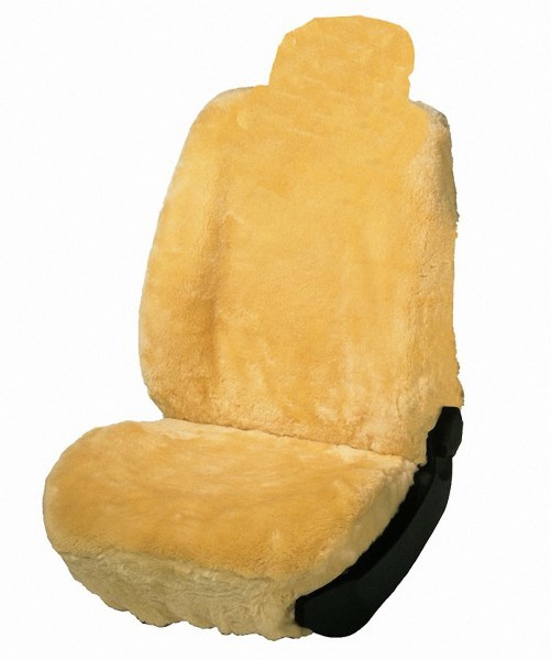 hochwertige Universal Lammfell Autositzfelle beige, waschbar, Schaumstoff gefüttert, einteilig, ca. 140x58 cm
