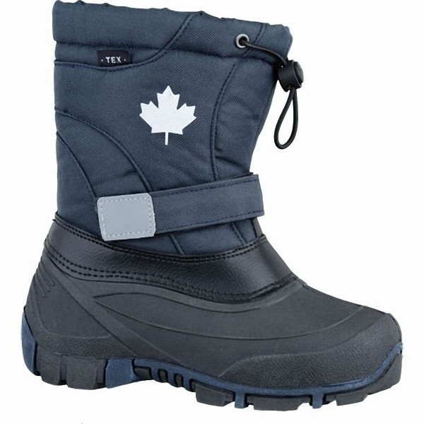 Canadians Mädchen und Jungen Winter Synthetik Tex Boots navy, Warmfutter, weiches Fußbett
