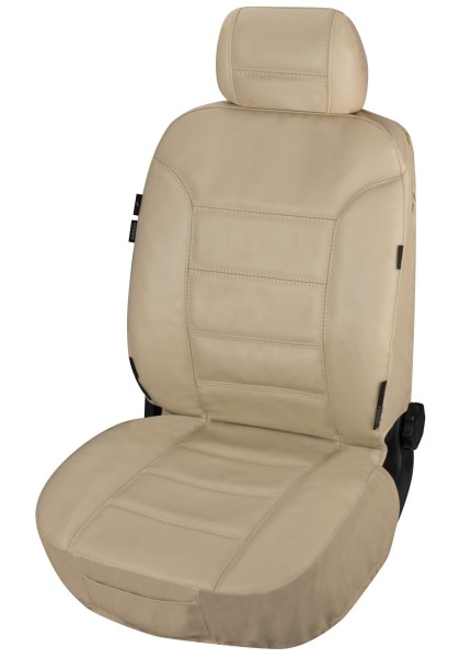 ZIPP IT Universal Echt Leder Auto Sitzbezug beige, RV System, Leder Auto  Schonbezug
