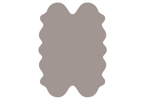 exklusive Lammfell Fellteppiche taupe gefärbt, 4 Einzelfelle, waschbar, Haarlänge ca. 70 mm, ca. 185x125 cm