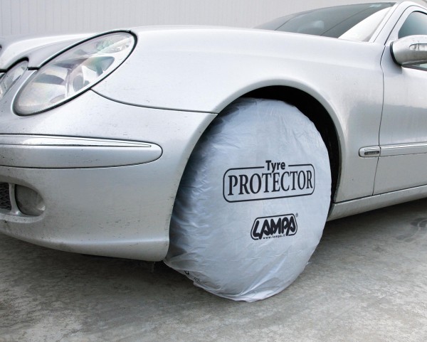LAMPA 200 Stück Polyethylen Reifenschutz, Radabdeckung 102x90 cm, schützt Reifen + Felgen, perfekt für Werkstätten