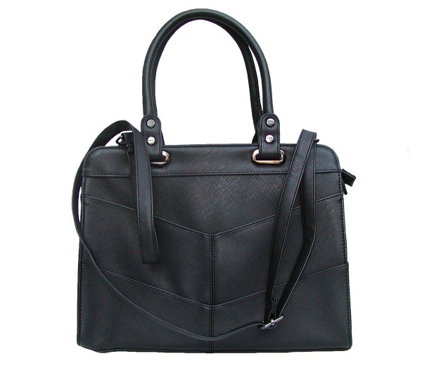 Angel kiss AK5990 black modische Tasche Kelly Bag Style, Shopper, 3 Hauptfächer, langer Trageriemen, 34x27x13 cm