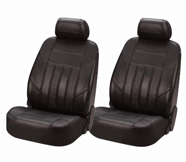 Universal Echt Nappa Leder Auto Sitzbezüge schwarz, waschbar, für fast alle PKW, für Fahrersitz oder Beifahrersitz