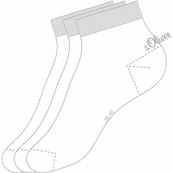 s.Oliver Classic NOS Unisex Quarter weiß, 3er Pack Socken, Damen, Herren Kinder, weicher Komfortbund