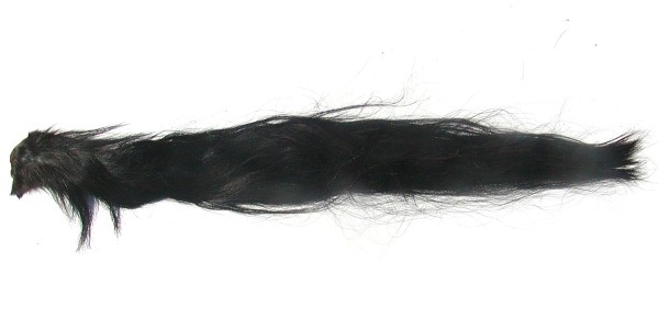 Pferdeschweif schwarz mit Sattel, ca. 90-120 cm lang, für Kostüme, Schaukelpferde