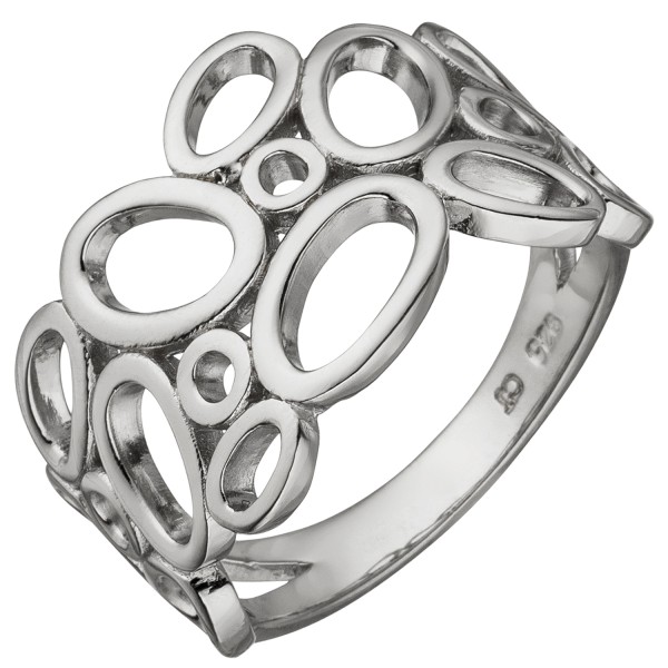 Silberring breit 14 mm, Silber Ring ohne Stein, 925er Sterling Silber, ca. 4,1 Gramm