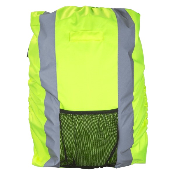 Safety Maker Rucksack Regenschutz reflektierend gelb wasserbeständig 30 Liter, sichtbar bis 100 m, Rucksack Überzug, Regenhülle