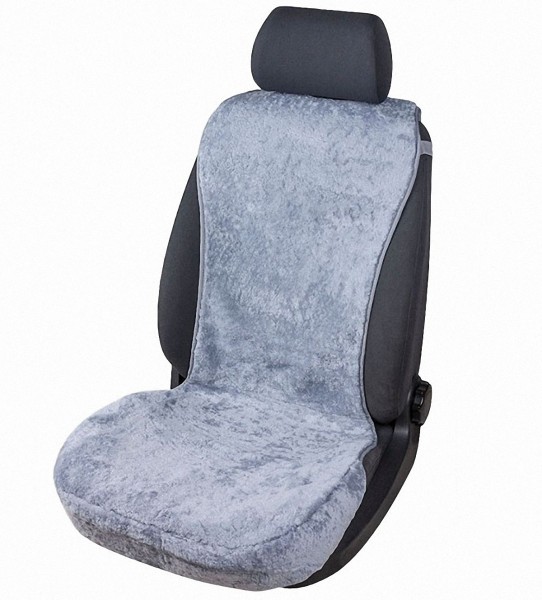 kuschelweiche Universal Lammfell Autositz Auflage grau für alle PKW, Sommer  + Winter, 100% australische Lammfelle
