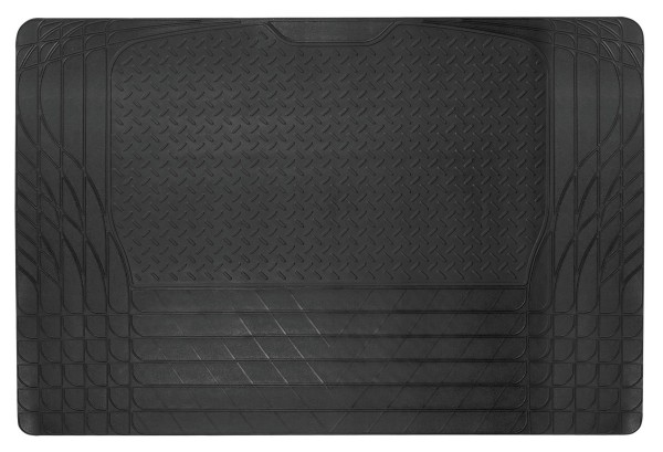wasserfeste Kofferraum Schutz Matte Nitrilkautschuk schwarz 120x80 cm mit Schutzrillen, zuschneidbar